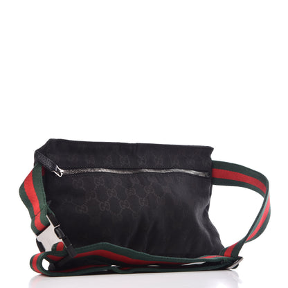 Gucci GG Monogram Web Double Pocket Belt Bag Black 3 of 10