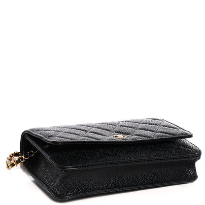 Chanel Caviar Quilted Wallet on Chain Black 4 of 8