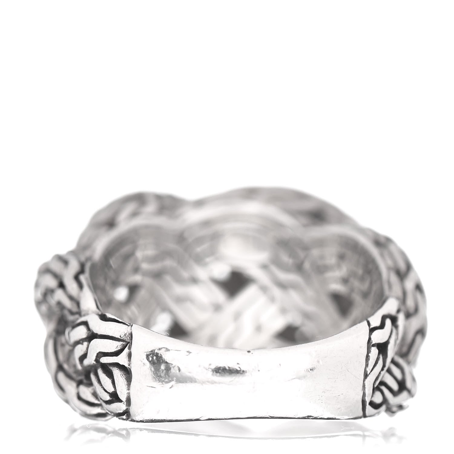 John Hardy Sterling Silver Classic Chain Braided Ring 54 7 4 of 5