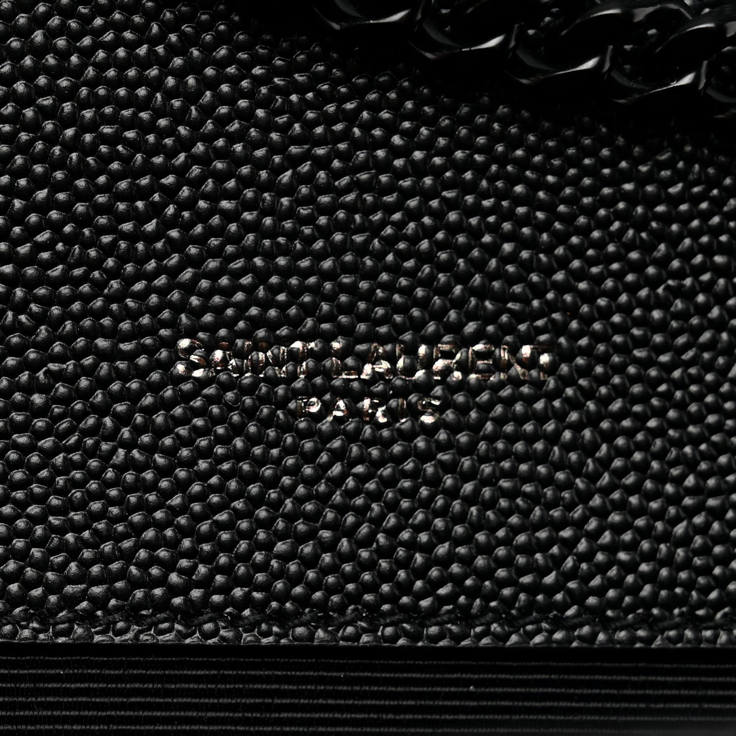 Grain De Poudre Textured Mixed Matelasse Triquilt Small Monogram Monochrome Satchel Black