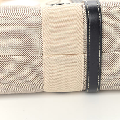 Chloe Cotton Calfskin Medium Woody Ribbon Tote White Black 12 of 14