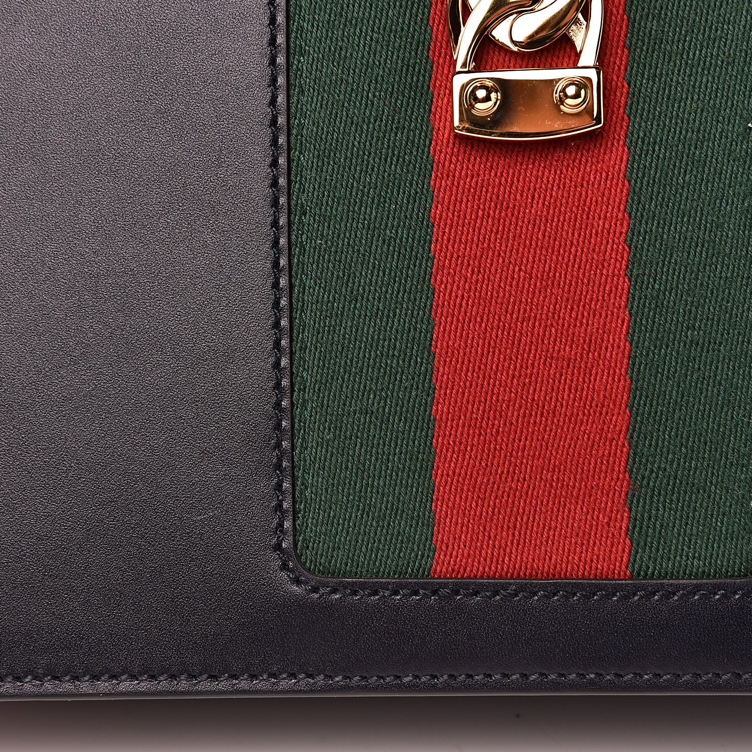 Gucci Calfskin Small Sylvie Shoulder Bag Black 10 of 12