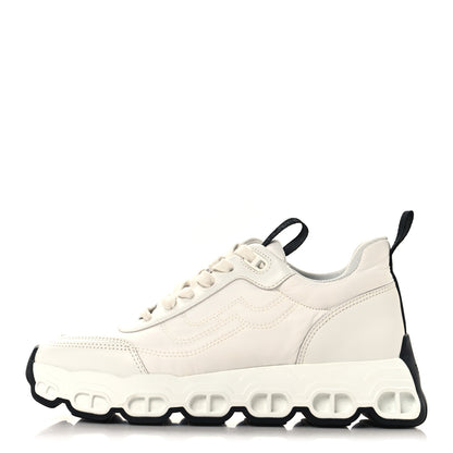 Hermes Parachute Fabric Calfskin Impulse Sneakers 36 White 1 of 9