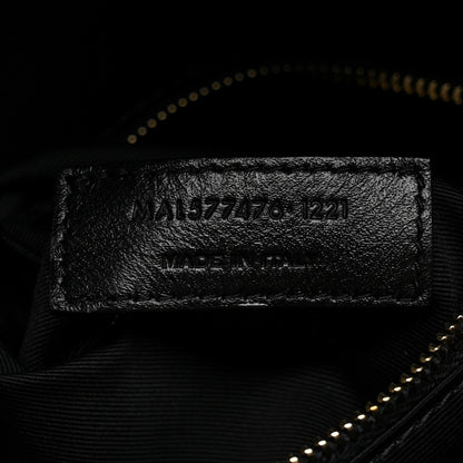 Saint Laurent Lambskin Quilted Small Loulou Puffer Monogram Chain Satchel Black 7 of 10