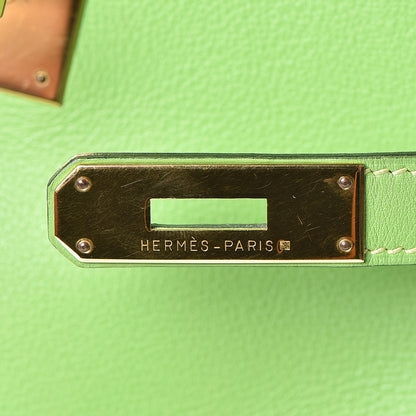 Hermes Veau Gulliver Kelly Retourne 32 Vert Cru 17 of 46