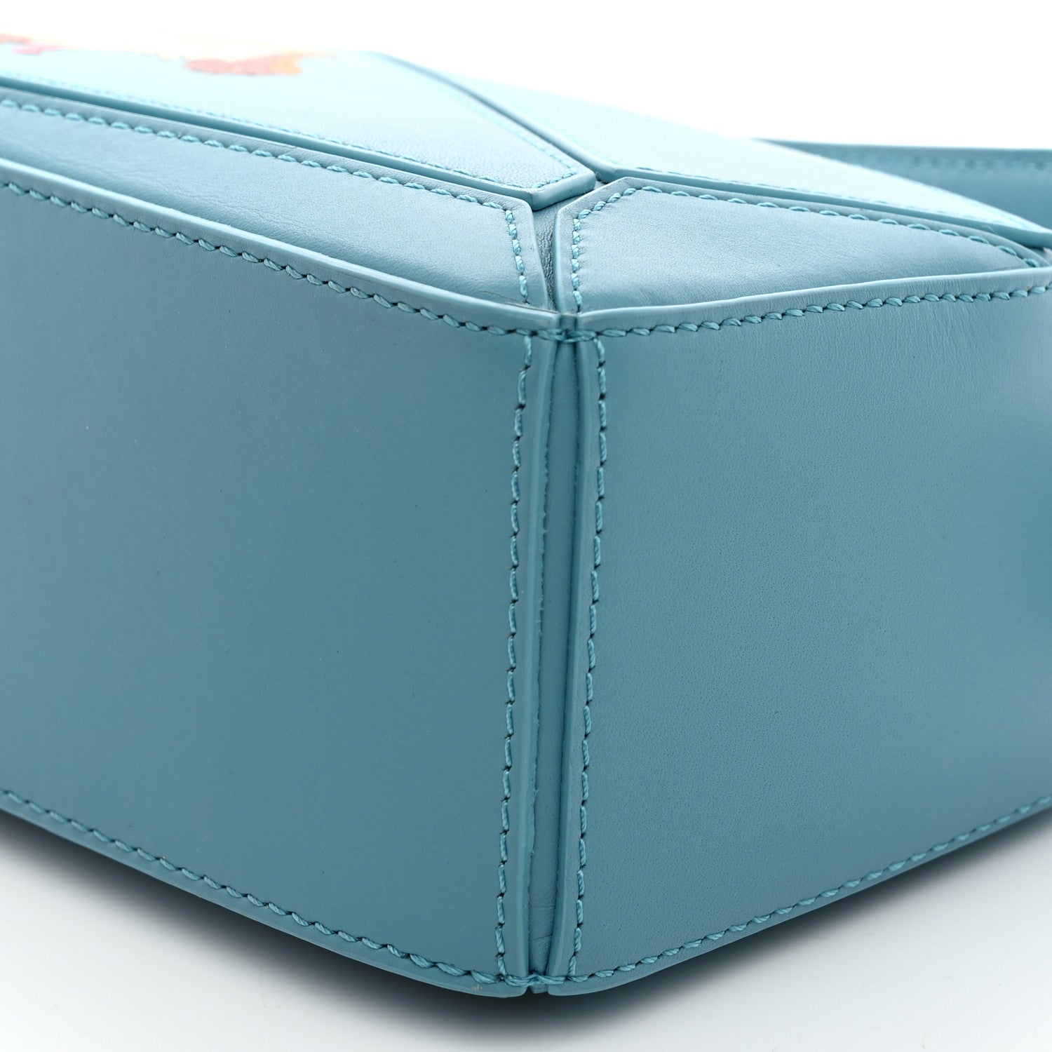 Loewe X HOWLS MOVING CASTLE Satin Calfskin Mini Heen Puzzle Bag Light Blue 10 of 10