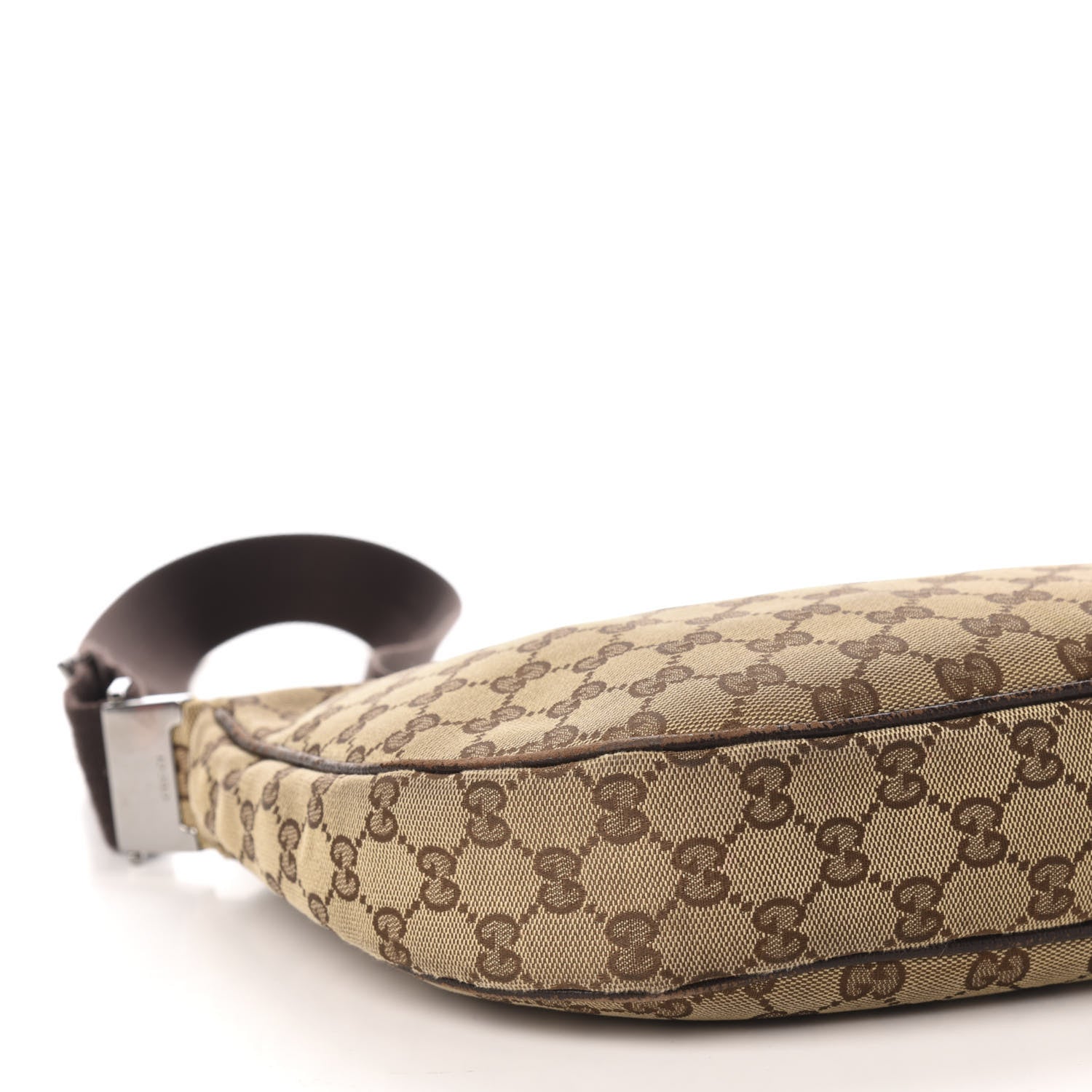 Gucci Monogram Medium Half Moon Hobo Dark Brown 8 of 11