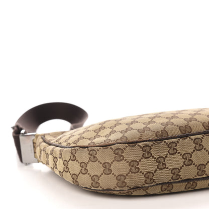 Gucci Monogram Medium Half Moon Hobo Dark Brown 8 of 11