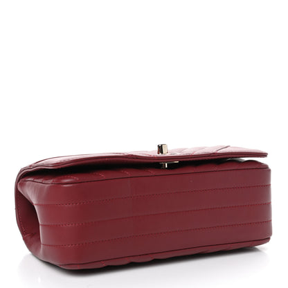 Chanel Calfskin Chevron Quilted Mini Statement Flap Burgundy 3 of 4