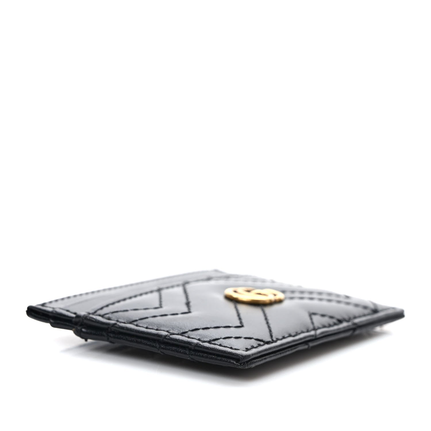 Gucci Calfskin Matelasse GG Marmont Card Holder Black 4 of 7