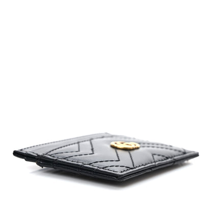 Gucci Calfskin Matelasse GG Marmont Card Holder Black 4 of 7