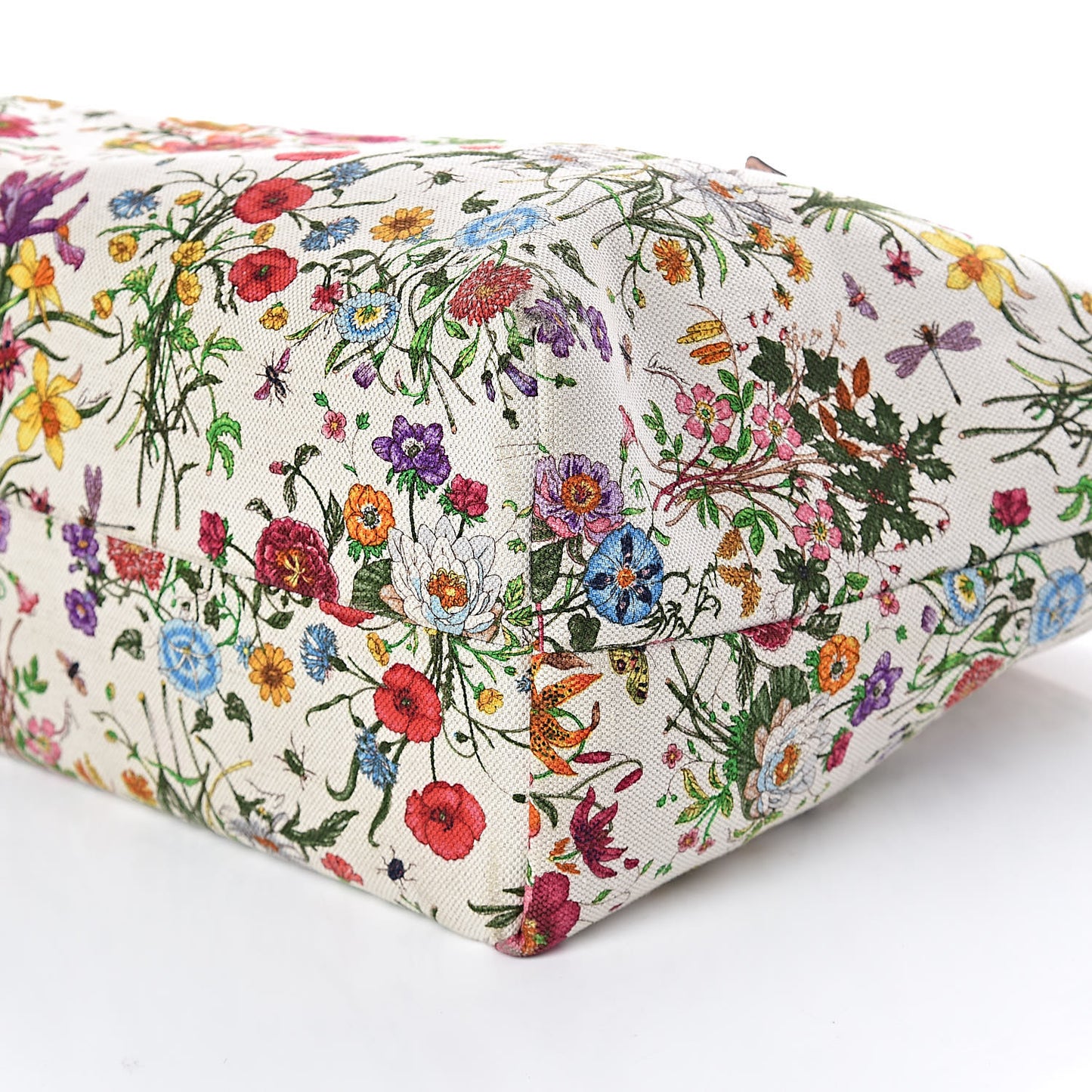 Canvas Flora Floral Medium Jolicoeur Tote White