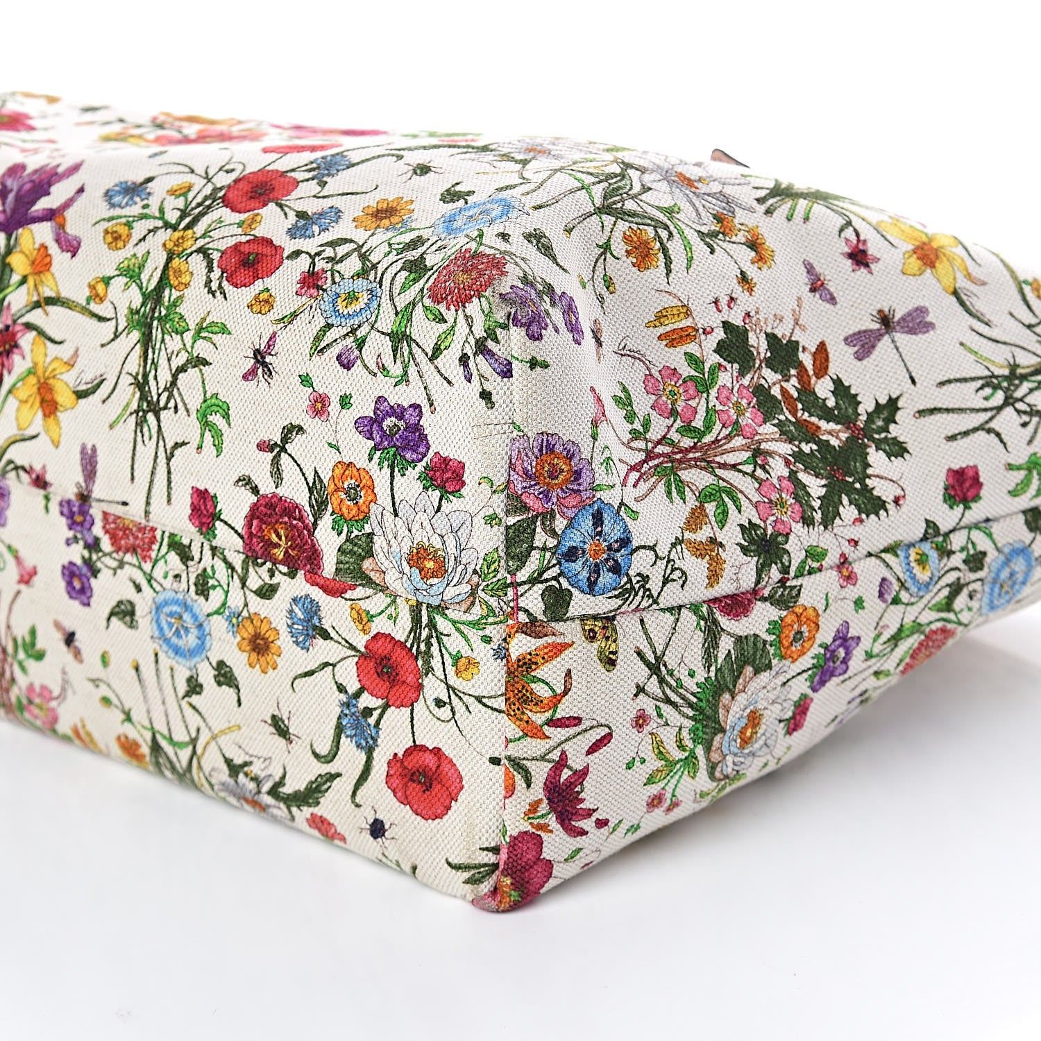 Gucci Canvas Flora Floral Medium Jolicoeur Tote White 9 of 9