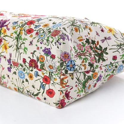 Gucci Canvas Flora Floral Medium Jolicoeur Tote White 9 of 9