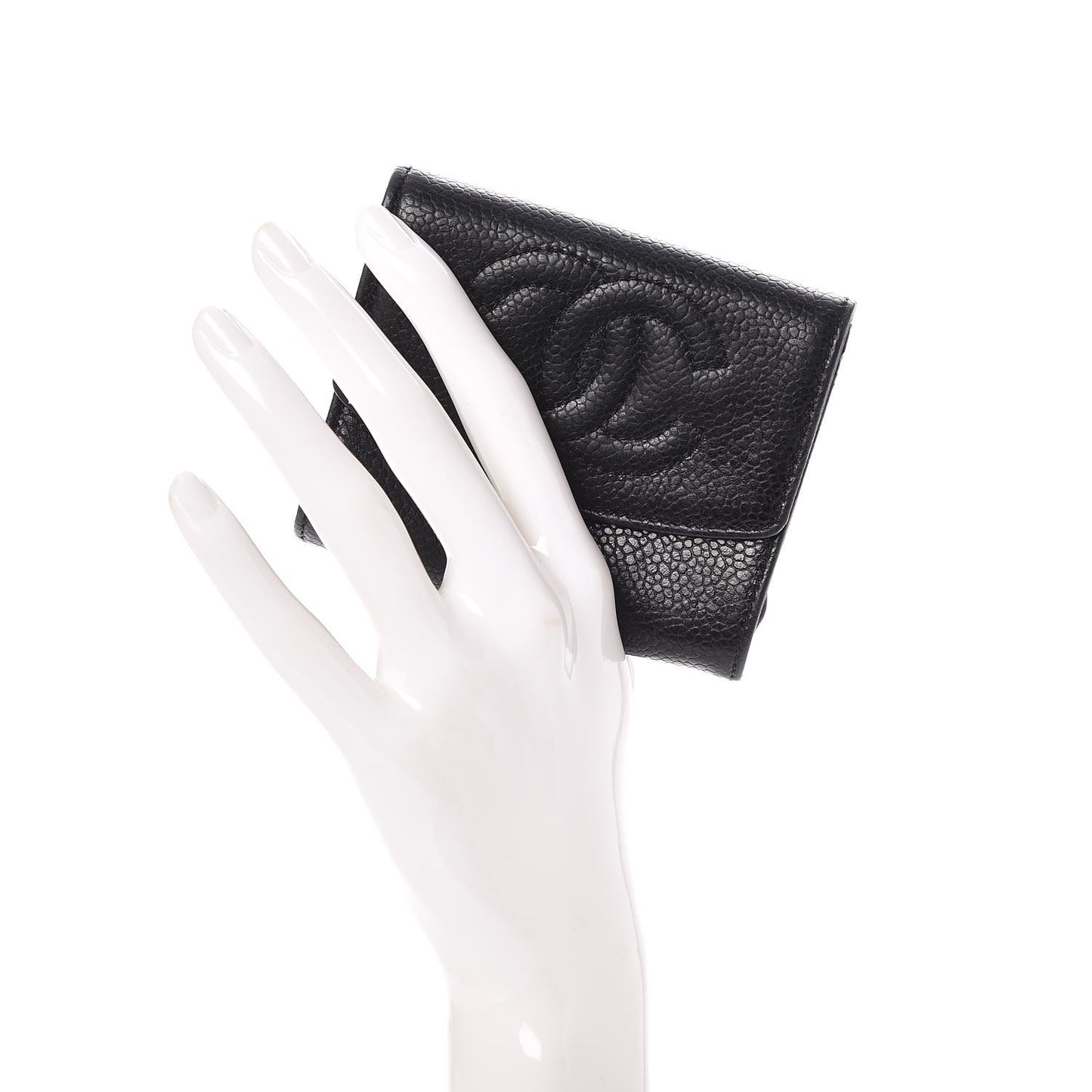 Caviar Timeless CC Flap Card Holder Black