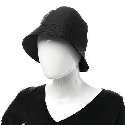 Prada Re-Nylon Metal Triangle Logo Mens Bucket Hat L Black 2 of 8