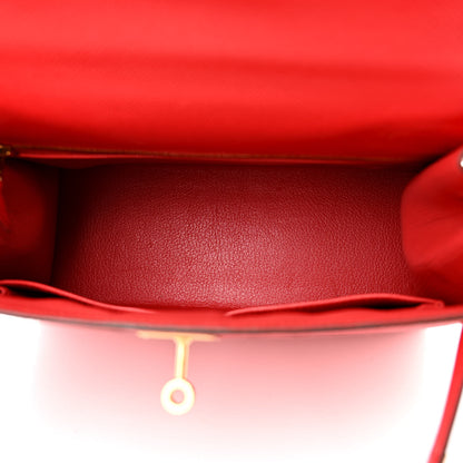 Hermes Epsom Kelly Sellier 28 Rouge Tomate 8 of 29