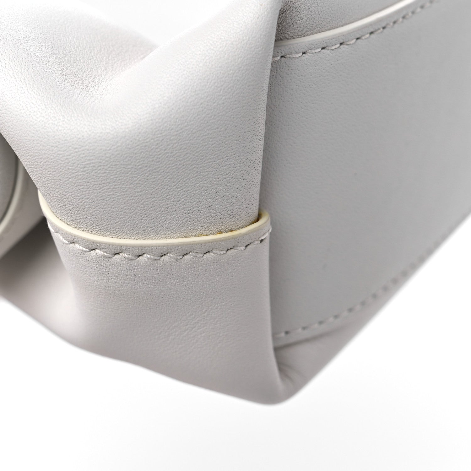 Bottega Veneta Calfskin The Point Triangle Bag Chalk 12 of 12
