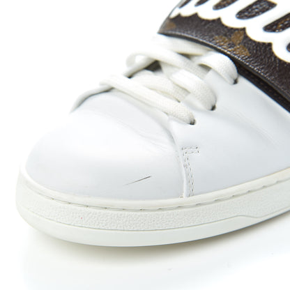 Louis Vuitton Calfskin Monogram Frontrow Sneakers 37.5 White 10 of 11