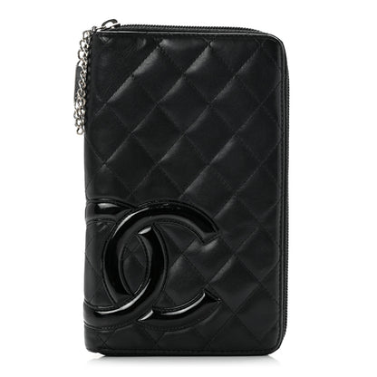 Chanel Calfskin Cambon Zip Around Organizer Wallet Black 1 of 9