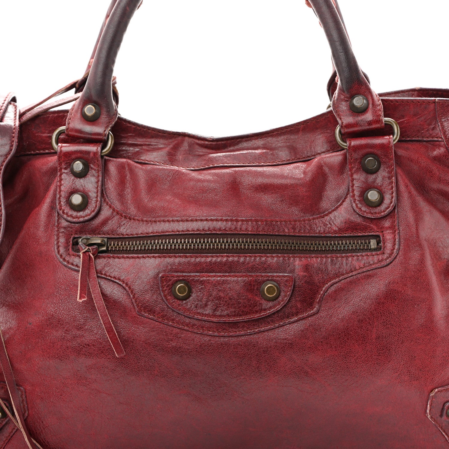 Balenciaga Agneau Classic Hardware City Dark Wine 9 of 18