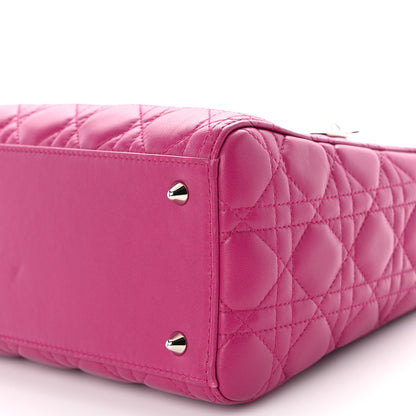 Christian Dior Lambskin Cannage Medium Lady Dior Fuchsia 9 of 9