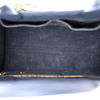 Christian Dior Calfskin Macro Cannage Small Book Tote Denim Blue 5 of 14