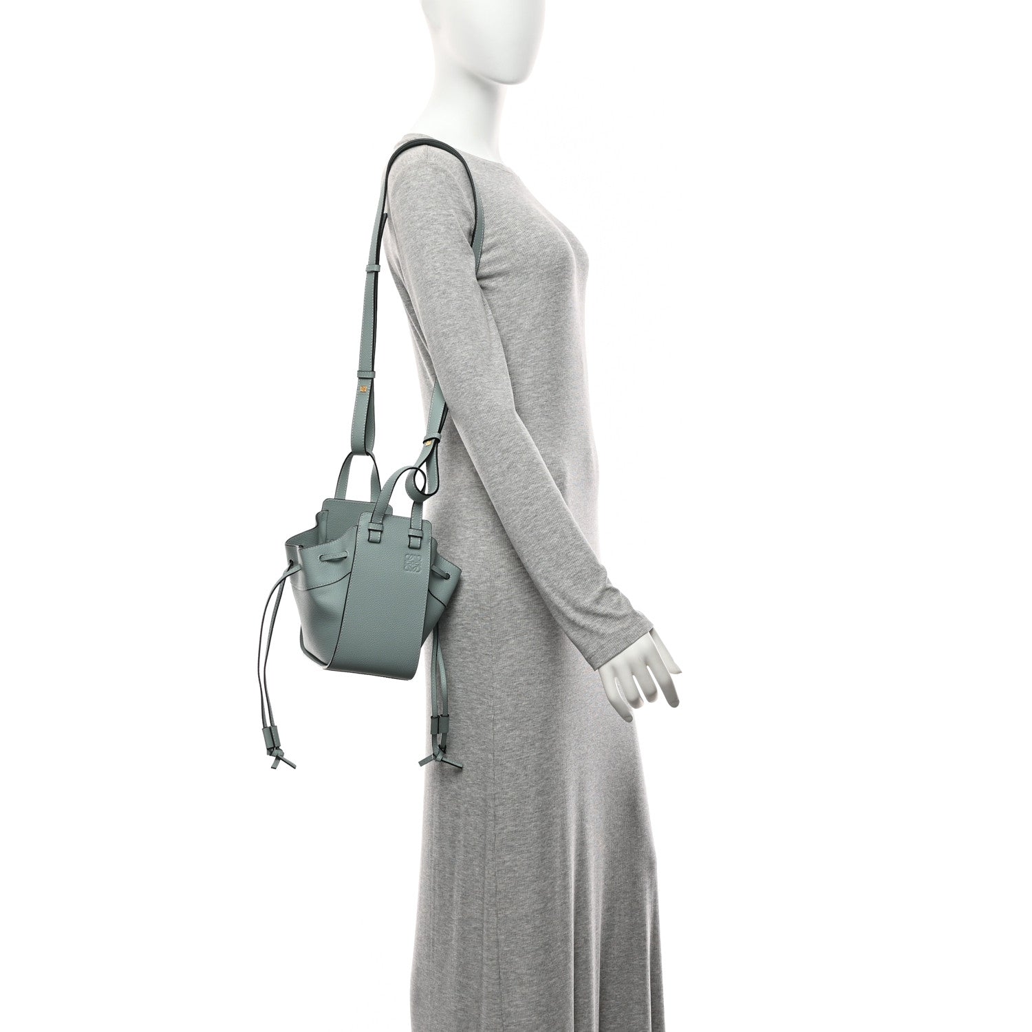 Loewe Pebble Grain Calfskin Mini Hammock Shoulder Bag Light Blue 2 of 10