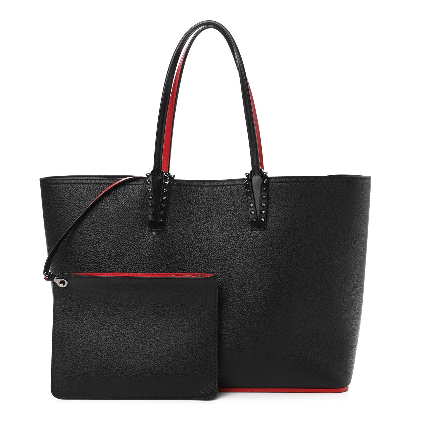 Calfskin Spikes East West Cabata Tote Black