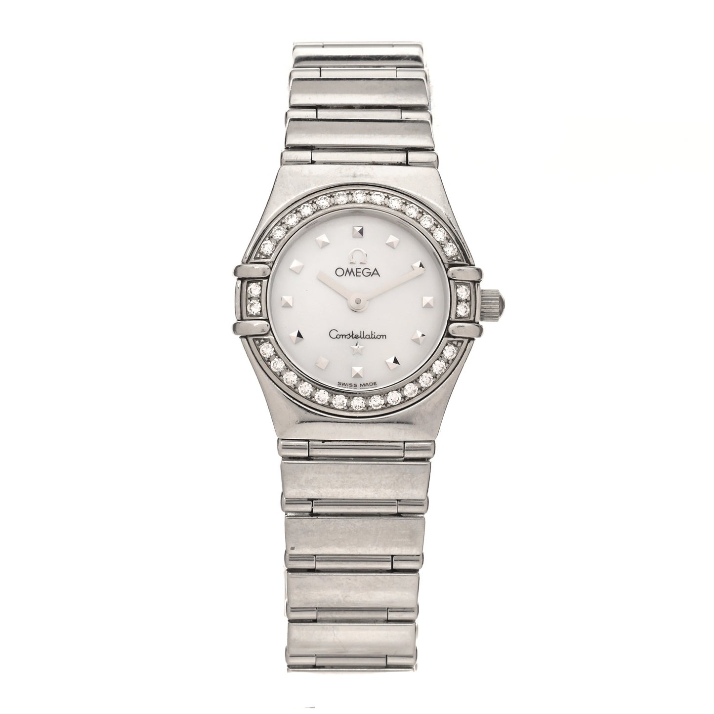 Stainless Steel Diamond Bezel Mother of Pearl 22mm Constellation My Choice Quartz Watch 1465.71.00