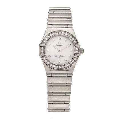 Omega Stainless Steel Diamond Bezel Mother of Pearl 22mm Constellation My Choice Quartz Watch 1465.71.00 1 of 4