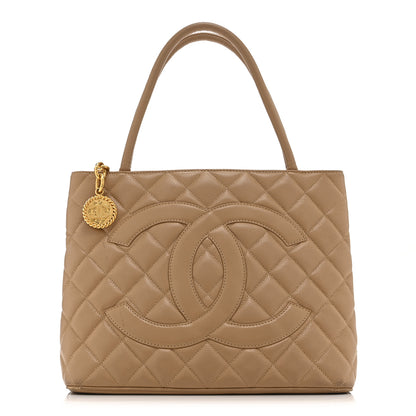 Chanel Caviar Quilted Medallion Tote Beige 1 of 10