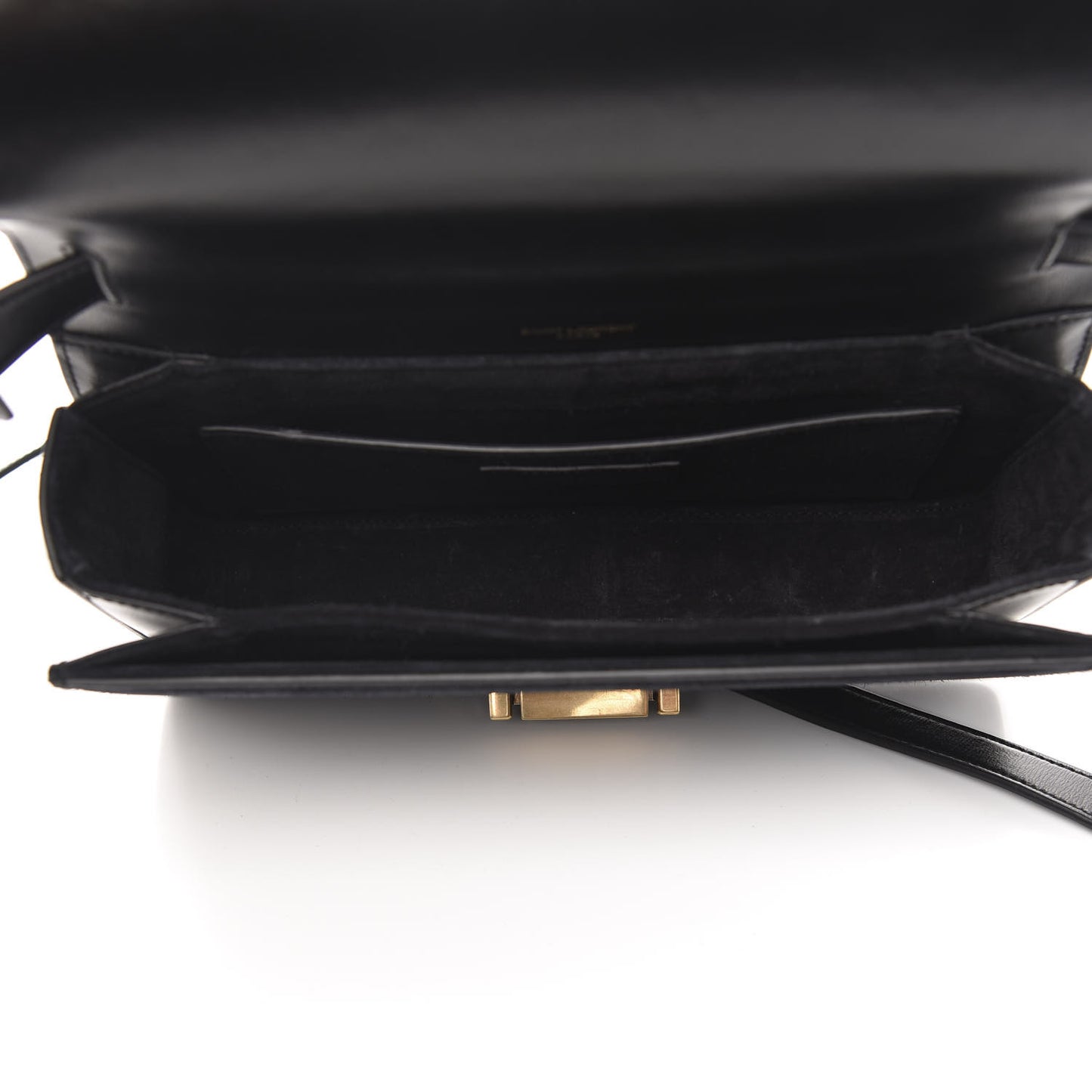 Smooth Calfskin Suede Medium Bellechasse Black