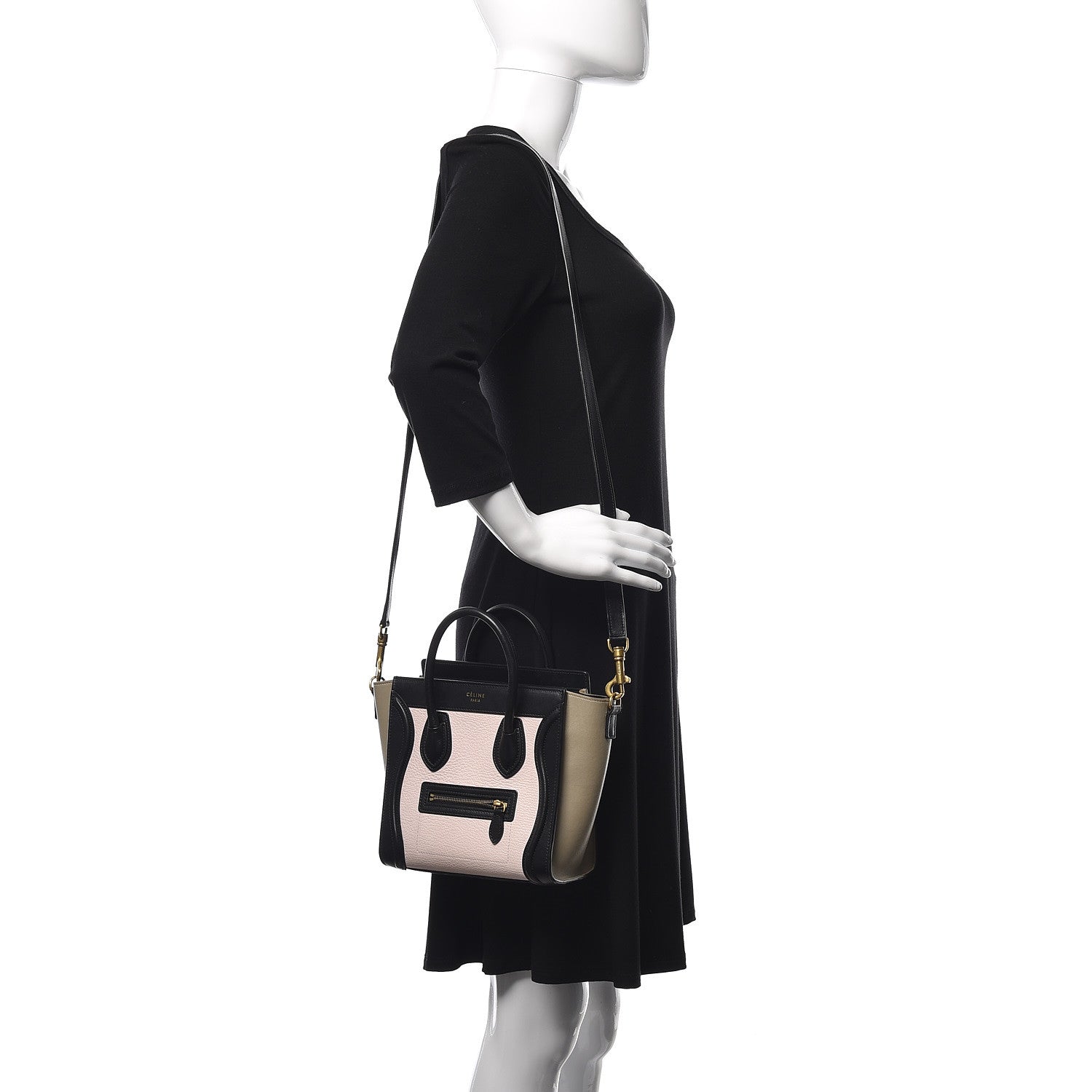 Celine Smooth Drummed Calfskin Nano Tri-Color Luggage Light Rose 2 of 15
