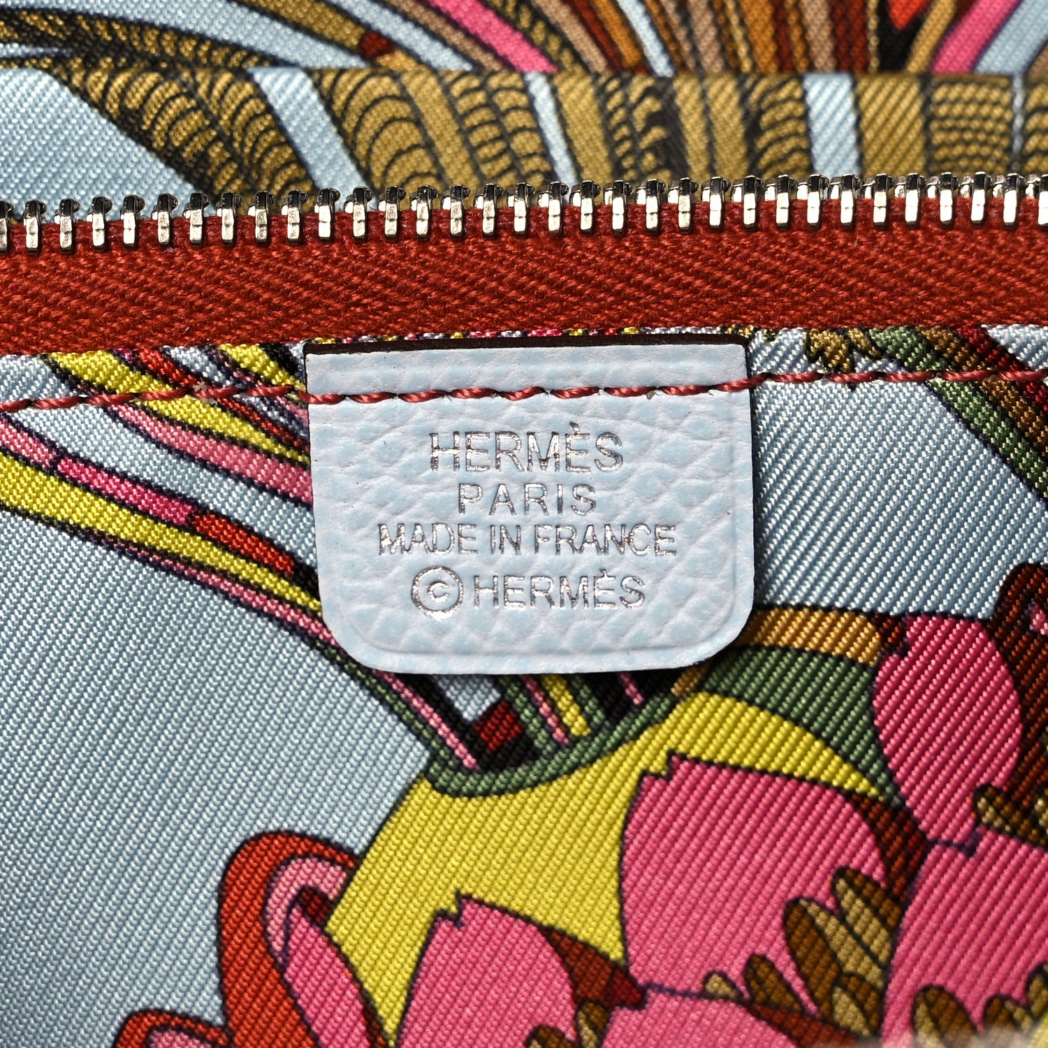 Hermes Epsom Silk'In Wallet Bleu Brume 6 of 9