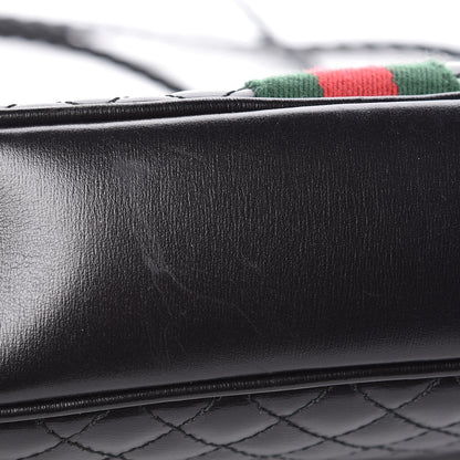 Gucci Calfskin Web Trapuntata Small GG Shoulder Bag Black 10 of 10