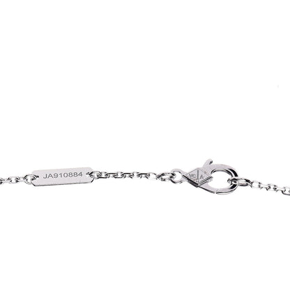 Van Cleef & Arpels 18K White Gold Mother of Pearl Vintage Alhambra Pendant Necklace 5 of 6