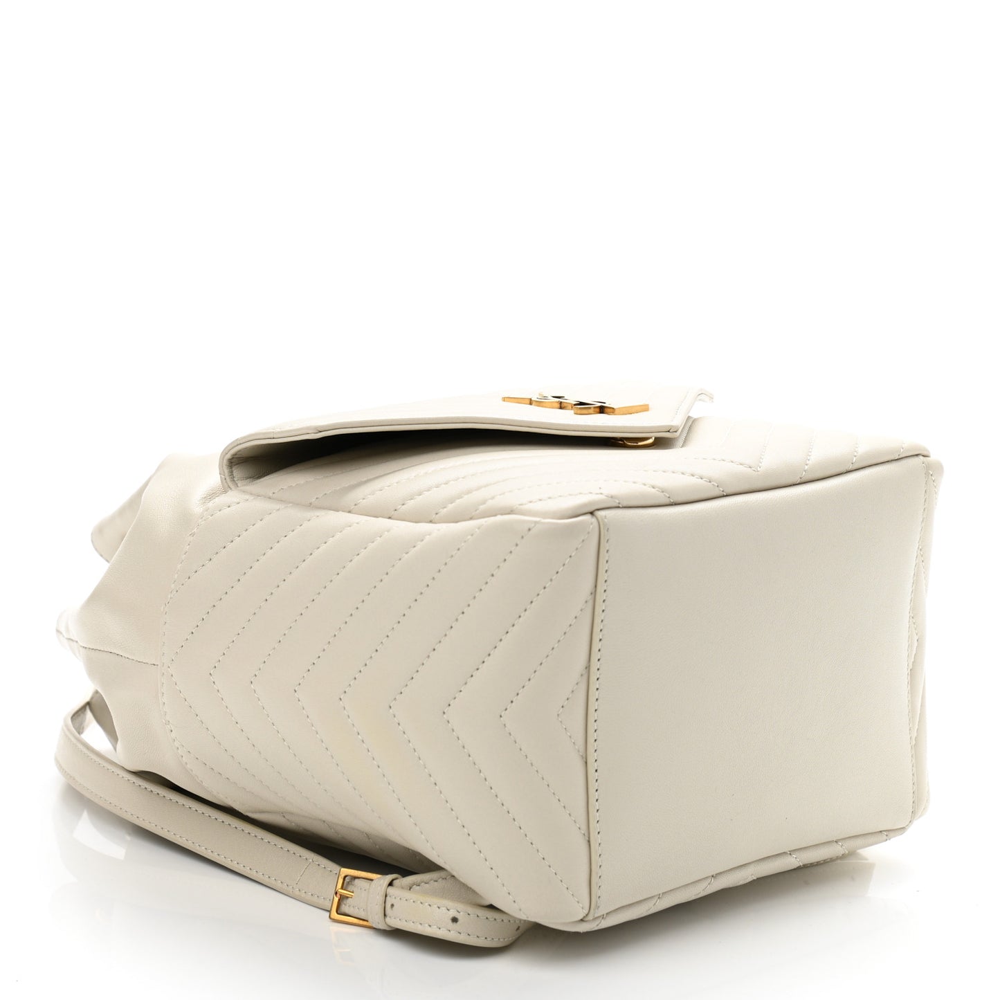 Lambskin Matelasse Monogram Joe Backpack Cream