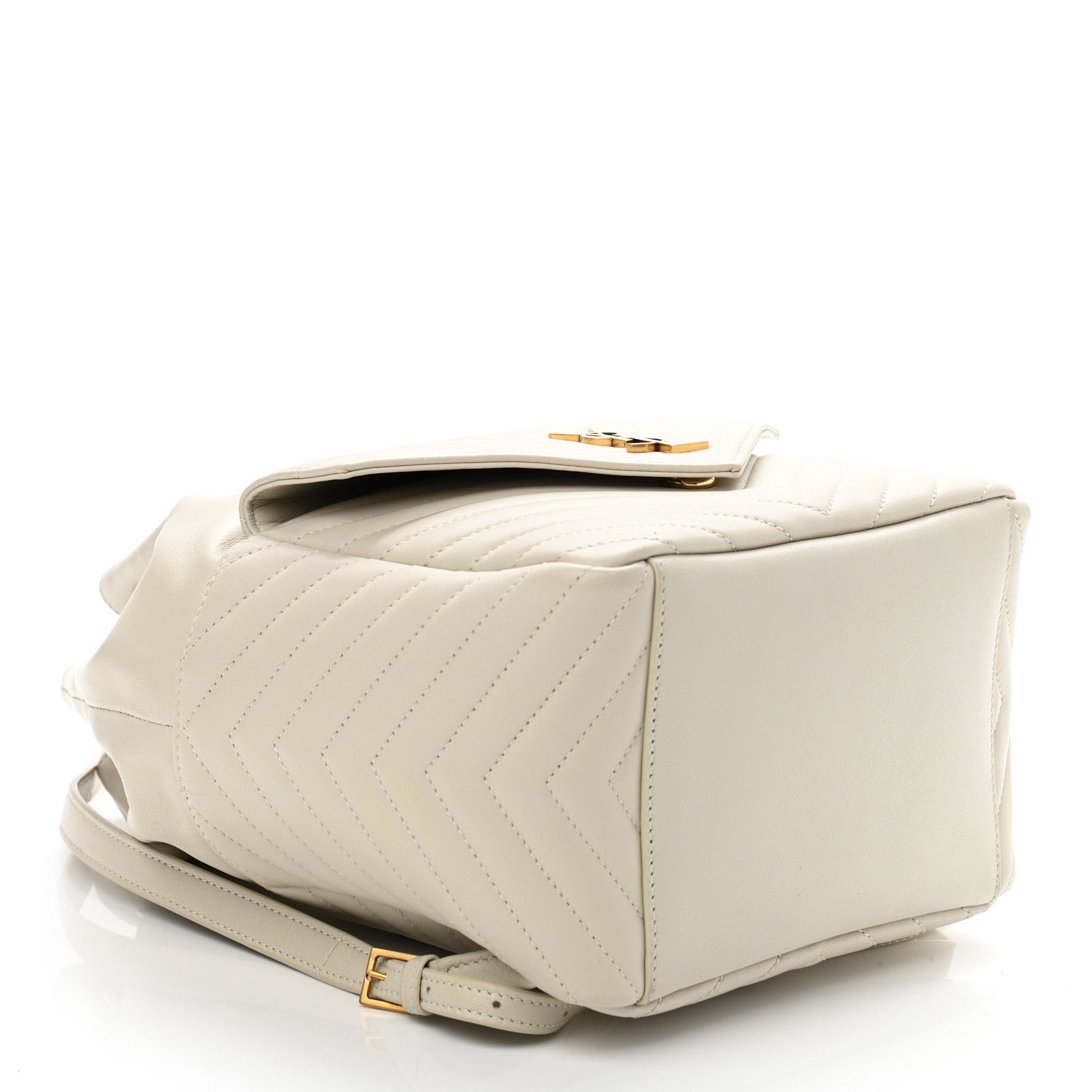 Saint Laurent Lambskin Matelasse Monogram Joe Backpack Cream 4 of 10