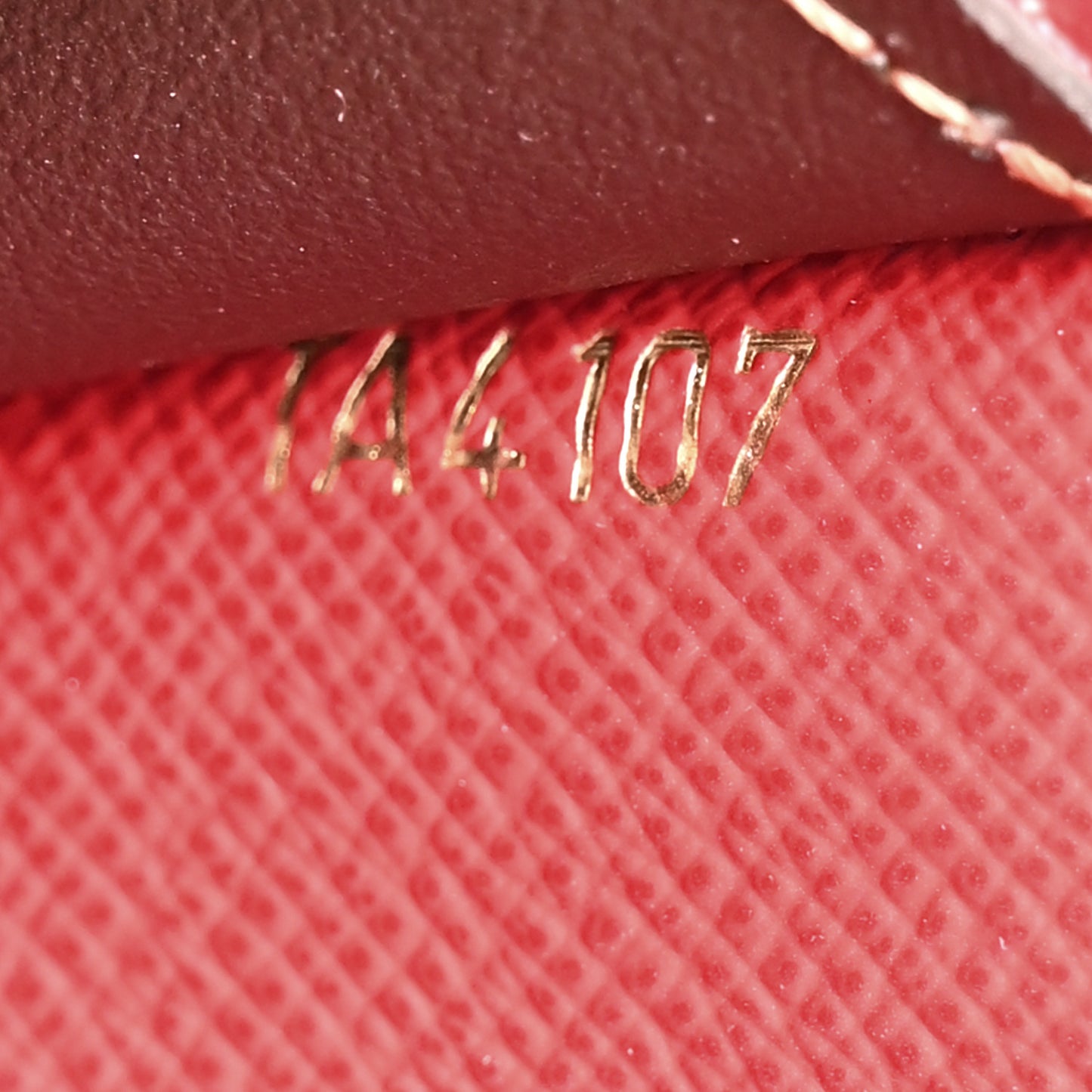 Damier Ebene Emilie Wallet Red