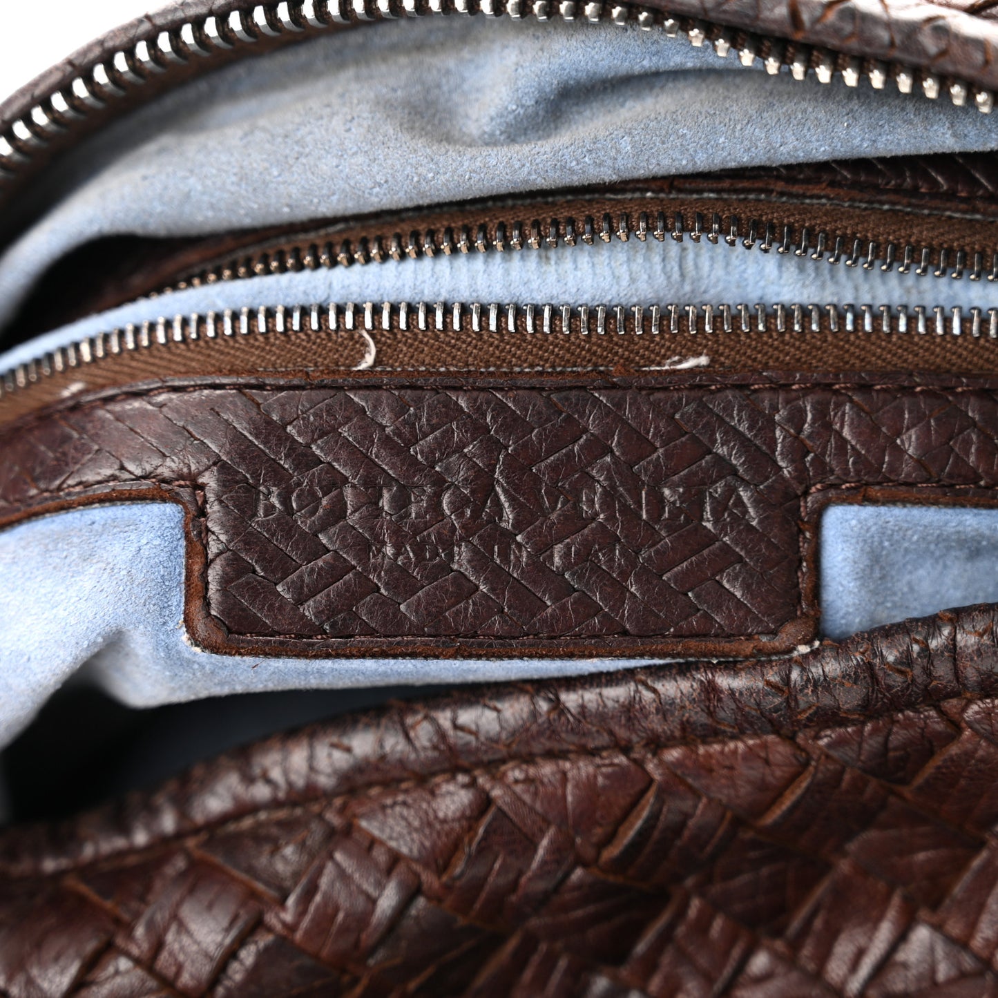 Nappa Intrecciato Medium Veneta Hobo Ebano