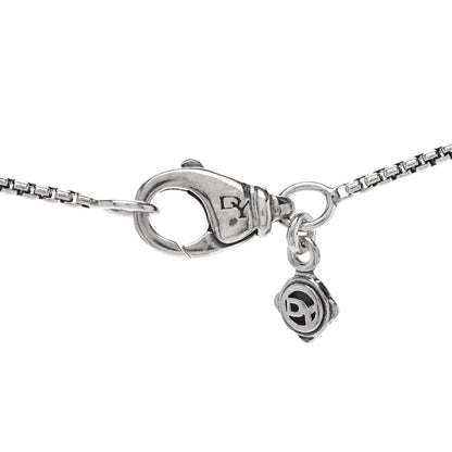 David Yurman Sterling Silver Black Onyx 8mm Petite Chatelaine Pendant Necklace 3 of 4