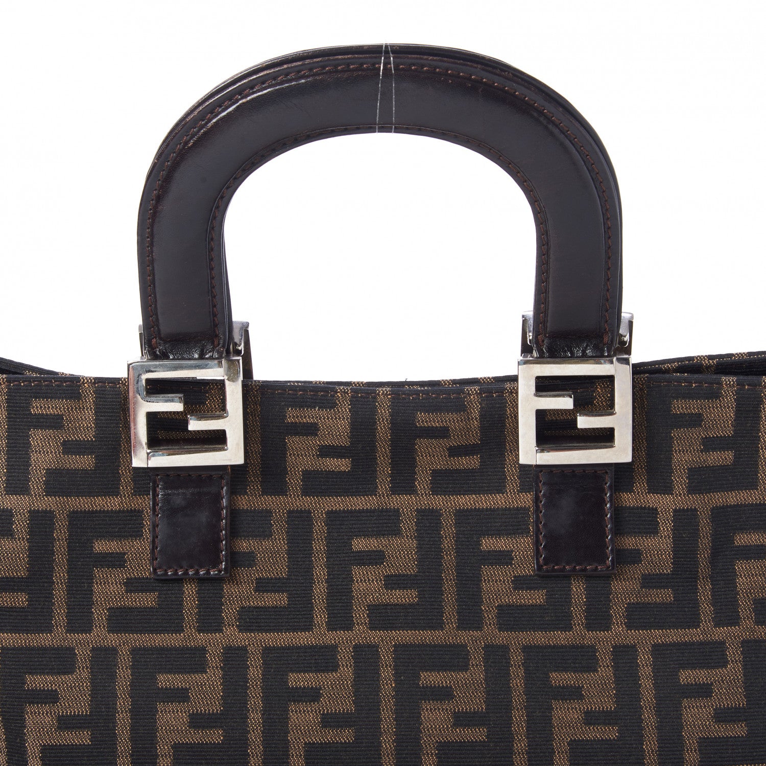 Fendi Zucca Holdall Tote Tobacco Black 7 of 8