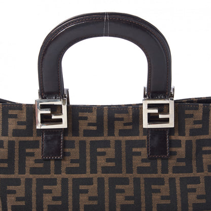 Fendi Zucca Holdall Tote Tobacco Black 7 of 8
