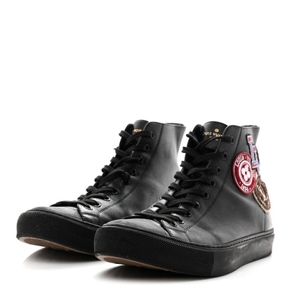Louis Vuitton Calfskin LV League Tattoo Sneaker Boots 8.5 Black 4 of 10