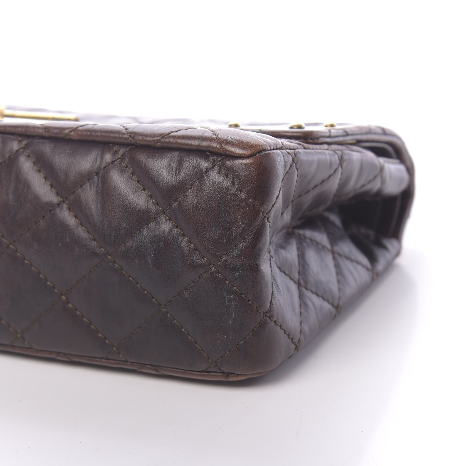 Chanel Aged Calfskin Quilted 2.55 Paris Shanghai Reissue 226 Flap Brown 10 of 12