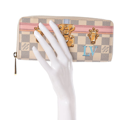Louis Vuitton Damier Azur Summer Trunks Clemence Wallet 2 of 10