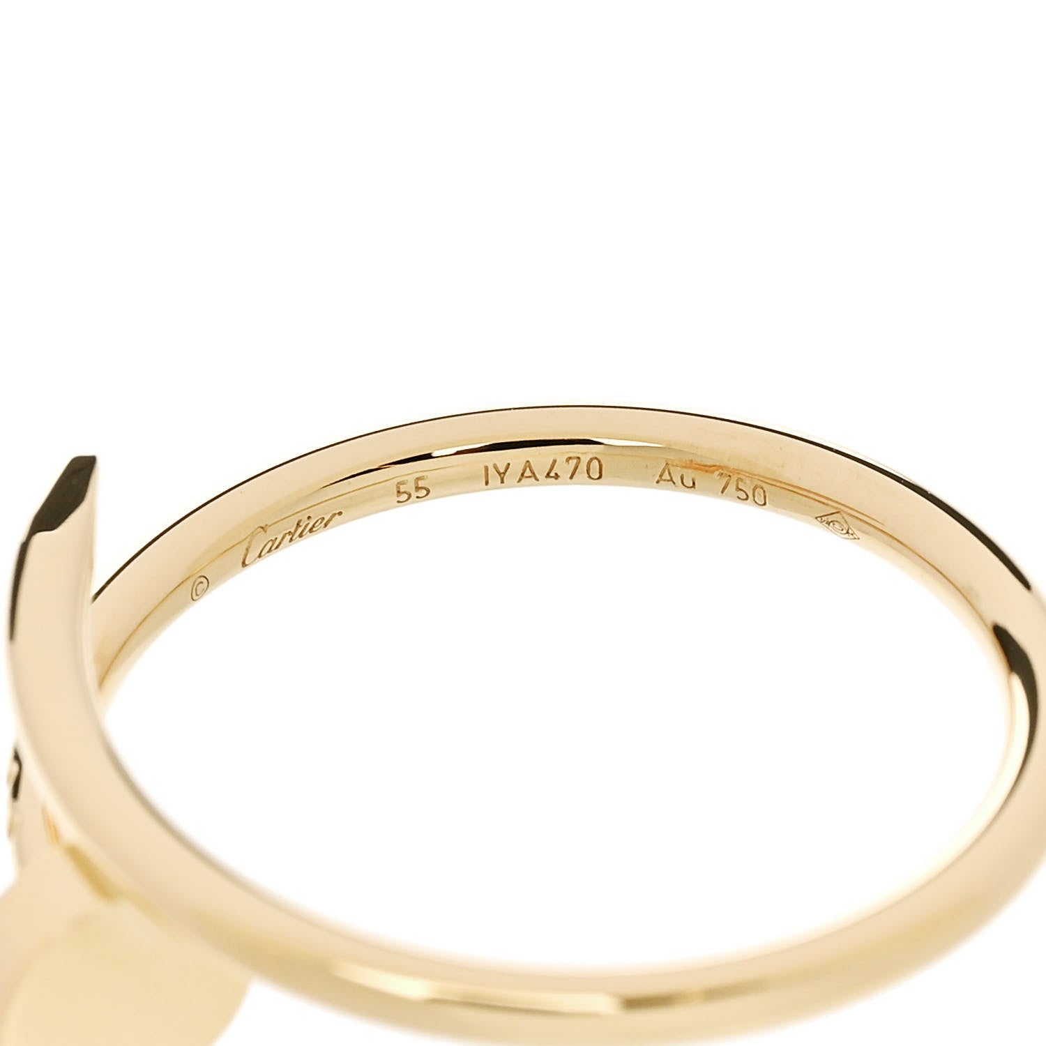 Cartier 18K Yellow Gold Small Juste Un Clou Ring 55 7.25 5 of 6