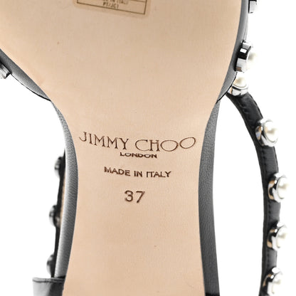 Jimmy Choo Nappa Pearl Leema 65 Pumps 37 Black 7 of 9