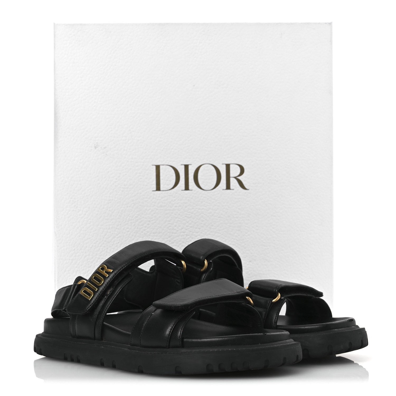 Christian Dior Lambskin Dioract 10mm Sandals 39 Black 15 of 15